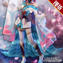 Three-point delusion lol Ali soul Lianhua cos service nine-tailed demon fox cospaly tail cosply costume female
