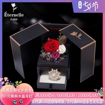 France Eternelle fashion brooch Personality coat accessories Female corsage Eternal flower Valentines Day jewelry gift box