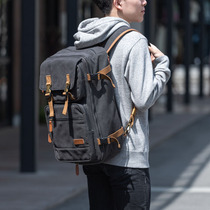 Japan SANWA backpack mens backpack canvas computer bag women travel mountaineering large capacity retro 2021 New