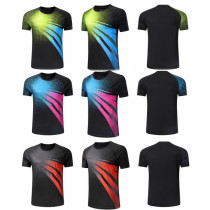 Table tennis quick-drying sports short sleeve suit mens and womens round neck breathable sweat-absorbing boys and girls competition suit training suit