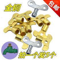 With Lock Tap Key Inner Four Corners 6mm Outdoor tap Water burglar outdoor square 4 Switch Handle