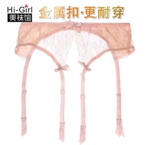  Split code European and American plus size adjustable garter belt metal buckle plastic ribbon transparent stockings stockings accessories