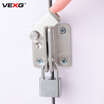 Thickening stainless steel bolt surface-mounted draw latch small door lock kitchen sliding door lock padlock anti-theft security door bolt