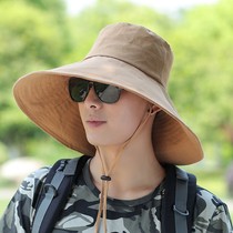 Hat male summer big eaves fishermans hat breathable breathable hat outdoor mountaineering tourism UV sun hat