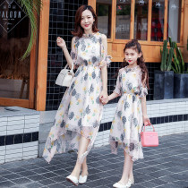 Net Red Kiss Dress Summer Dress 2022 New Boomer Womens Clothing Crushed Flowers Snowspun Shoulder Long Skirt Princess Dress Dress Foreign Air