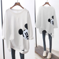 Pregnant Woman Autumn Clothing Suit Fashion Models New Big Code Loose Blouse Spring Autumn Season Beat Bottom Jersey Long Sleeve Sweatshirt Woman T-Shirt