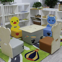 Soft leisure seat cushion Kindergarten early education parent-child Garden Cartoon little yellow duck Bear Childrens soft sofa seat