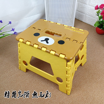 New thickened export cartoon folding stool portable home space-saving outdoor travel adult childrens plastic stool