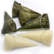 White rice dumplings pure glutinous rice Hubei Enshi farmhouse no filling original water brown seeds egg yolk fresh meat dumplings bacon rice dumplings
