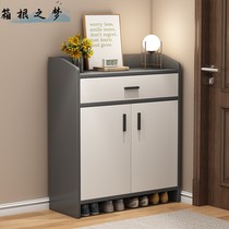 Simple large-capacity shoe rack with door entrance door entrance integrated outdoor entrance door against the wall to store shoe racks