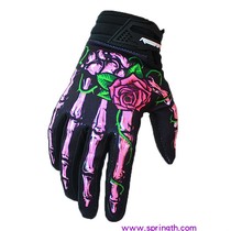 New bone gloves pink womens touch screen riding motorcycle gloves bicycle gloves off-road locomotive gloves