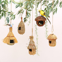 Forest department hand-woven birds nest decoration Bird cage Birds nest pendant Simulation birds nest Gardening garden Kindergarten Huanchuang