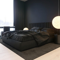 No bedside bed cloth bed fabric bed black bed Japanese tatami bed no bedside bed frame no backrest bed