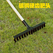 Garden Gardening Tools 14 Teeth Steel Sheet Harrowing Flat Earth Harrowing Rake Garden Planting Tools Hard Teeth Rake Agricultural Tools