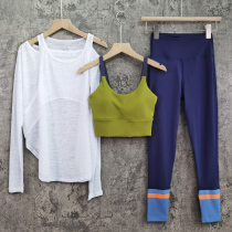 Yoga suit professional autumn and winter loose coat fairy Air women with chest pad running quick-dry self-cultivation exercise fitness