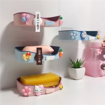 Cute soap soap box cartoon bathroom strong suction cup punch-free drain soap rack wall-mounted childrens wall-mounted childrens wall-mounted childrens wall-mounted childrens wall-mounted childrens wall-mounted childrens