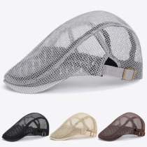 Hat mens tide summer beret womens breathable mesh cap duckbill cap mesh forward cap summer trend cap