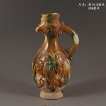 Tang Dynasty Tang Sancai unearthed crested pot decoration antiques folk unearthed old goods collection bogusan ornaments