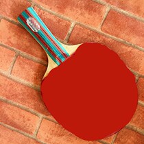 Star table tennis racket 5-Star finished shot beginner training straight Pat horizontal shot long handle double-sided reverse glue