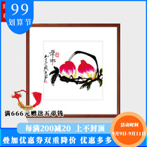 Restaurant decoration painting Qi Baishi Chinese painting ink painting modern new Chinese kitchen dining room wall hanging painting living room murals