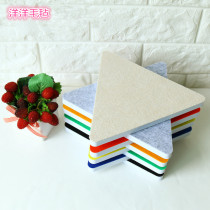 Creative felt panel triangle felt wall sticker diy decorative board can tie pin message board school Billboard