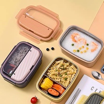 New product thermal insulation student canteen divided stainless steel lunch box lunch box portable partition type office worker lunch box