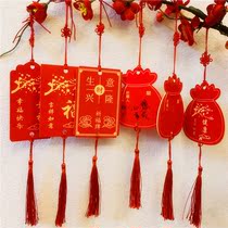 25 red waterproof sunscreen blessing cards handwritten blessing tags temple wish listing custom logo tags