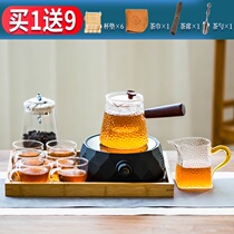 Electric pottery stove cooking teapot glass tea set household filter tea maker high temperature steamed tea boiled water scouring tea tea single pot