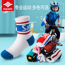 Santic forest guest childrens riding socks balance car scooter sports socks breathable Mens and womens socks 3-6 years old