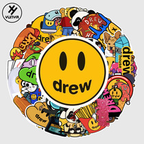 54 DREW electric motorcycle stickers waterproof sunscreen helmet decals modified tail box fuel tank personality decorations