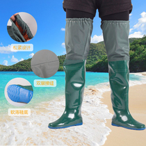 Elastic mouth transplanting shoes High tube mens and womens wetsuits wellies extended rain boots over the knee farmland water shoes soft-soled paddy shoes