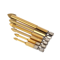 6-piece set of cemented carbide Triangle drill bit 4 5 6 8 10 12mm tungsten steel tile glass ceramic hole opener