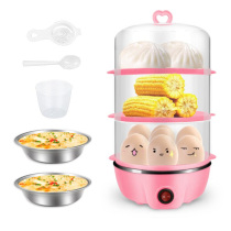 Multi-function double-layer egg cooker Steamed custard automatic power off 1-14 eggs 350W