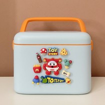 Home Medicine Box Cute Cartoon Multilayer Portable Large Capacity Medicine Box Plastic Home Medicine Containing Box Finishing Box