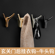 Bungout wardrobe Xuanguan Horn Hook Creative Modern Minima Light Extravagant to hang wall Xuanguan exempt from punching hanging clothes hook