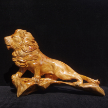 Camphor Wood root carving animal ornaments solid wood carving Lion King living room Zhaicai town home crafts