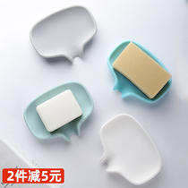 Japan diversion silicone soap box non-perforated drain soap box household wash table simple non-slip drainage soap holder