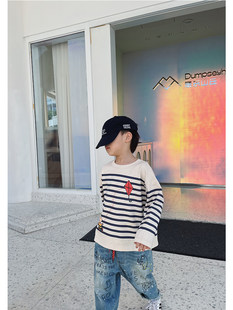 MINIV KIDS Kite Plump Charlie Striped T -shirts Long Sleeve Top