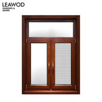 Liangmudo custom interior casement window KN68 seamless welded broken bridge wooden aluminum soundproof window pastoral bedroom window