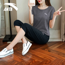 Anta Sports Suit Officer Net Flagship Male And Female Casual Suit Summer Big Code Breathable Tracksuit Short Sleeve Seven Pants