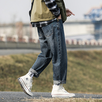 Day Series Retro Jeans Mens 2022 New Spring Autumn Tide Cards Straight Barrel Loose Hallen Casual Long Pants Workwear Pants