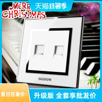 Norden acrylic glass crystal mirror switch network information phone panel two-digit computer phone socket