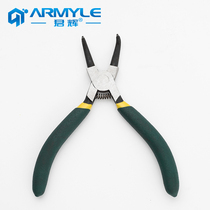Cop pliers internal and external snap ring Spring small ring pliers multi-function large e-type card yellow internal calipers
