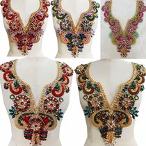 Heavy engineering nail beads shiny pearl embroidered multi-colored lace bright sheet accessories costumes to perform the national windy collar decoration