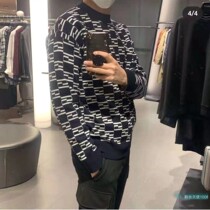 SYSTEM high-end mens Korean 21 spring round neck sweater SH2B-0KRN009 DN blue