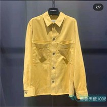 SYSTEM Mens Korea 21 Spring Flannel Casual Shirt SH2B-0WSH702 YL Yellow