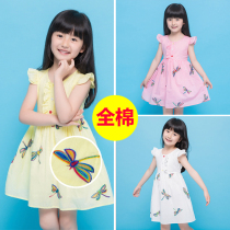 Girl dress summer 2021 New style Girl short sleeve childrens dress baby skirt cotton summer princess dress