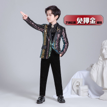 Small host suit rental children sequin dress rental boy piano performance high-end atmosphere suit NX22
