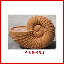 Sandstone European relief sandstone conch fountain mouth sandstone glass fiber reinforced plastic sculpture hotel garden decoration