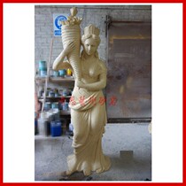 Sandstone carving sandstone relief mural sandstone statue sculpture figure round carving garden landscape fountain sculpture